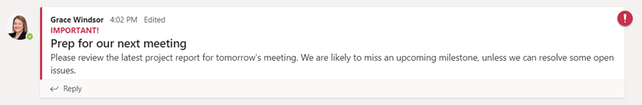 MS Teams Important Chat
